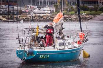 Juan Manuel Ballestero, a bordo