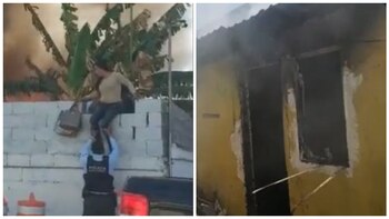 El momento en que policías