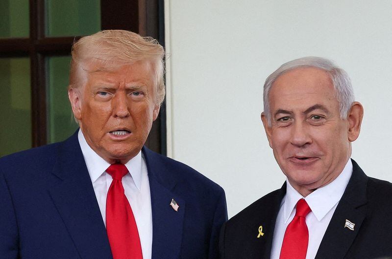 Trump y el primer ministro israelí Benjamin Netanyahu en la Casa Blanca el 7 de abril de 2025 (REUTERS/Leah Millis)