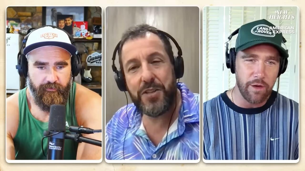 Adam Sandler trabajó con Travis Kelce en 'Hapy Gilmore 2'
(New Heights)