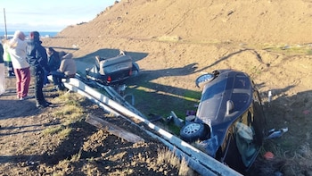 Chubut: dos autos se despistaron en la Ruta 3, chocaron y cuatro personas terminaron heridas