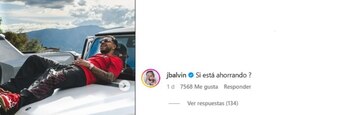 J Balvin reaccionó a la