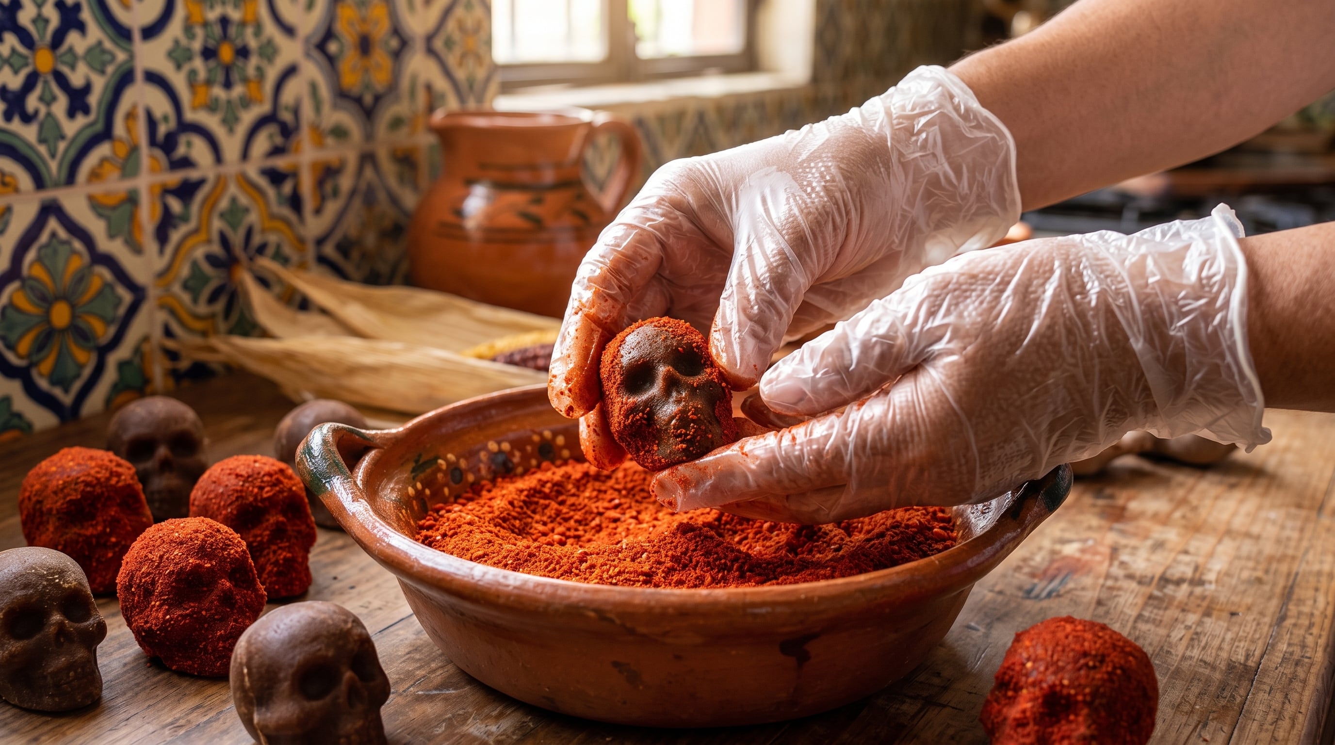Moldear las calaveritas a mano es una técnica artesanal transmitida de generación en generación. (Imagen Ilustrativa Infobae)