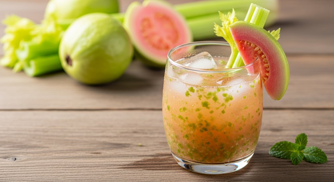 El agua de guayaba con apio se conserva en refrigeración por algunas horas, aunque se recomienda consumirla poco después de prepararla. (Imagen Ilustrativa Infobae)