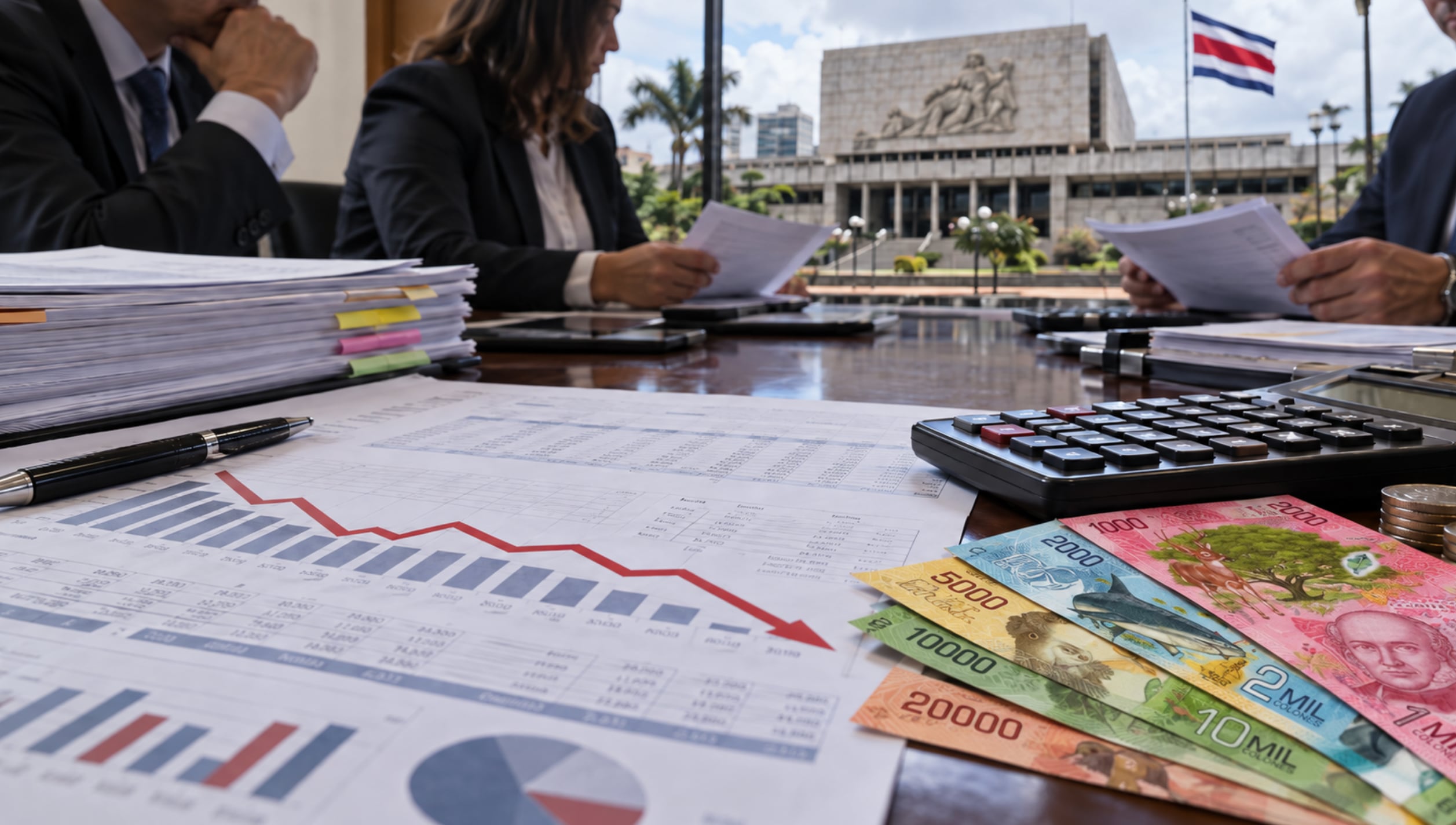 El Ministerio de Hacienda de Costa Rica anunció ajustes presupuestarios por aproximadamente ₡167.000 millones (USD 368,4 millones), ante una reducción en la recaudación cercana a los ₡400.000 millones (USD 882,5 millones) durante 2026. (Imagen ilustrativa Infobae)