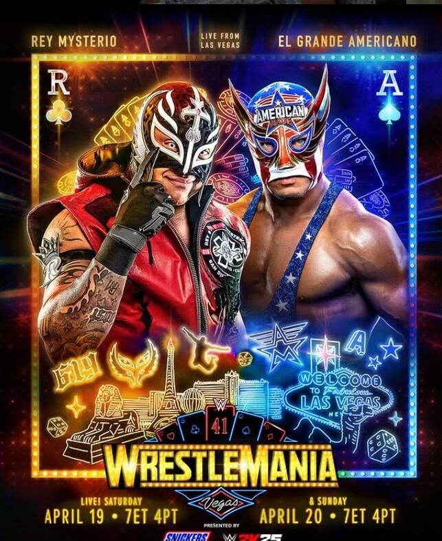 Será la decimotercera ocasión que Rey Mysterio compita en WrestleMania - crédito WWE