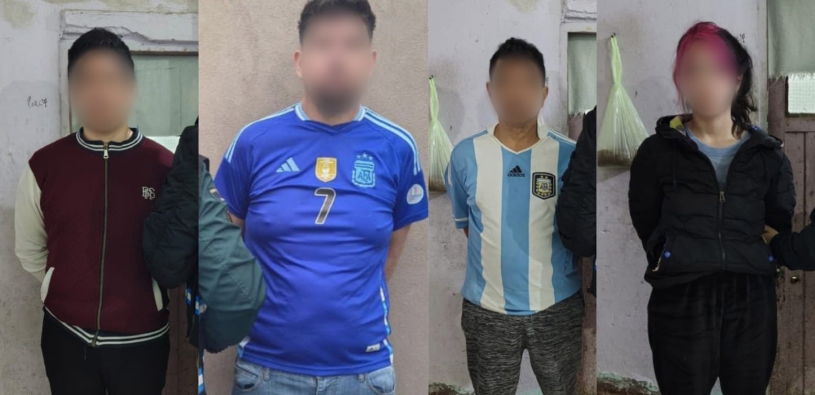 Los cuatro detenidos que integraban la banda