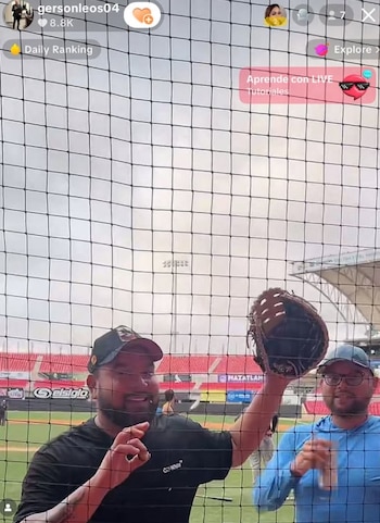 Gerson Leos practicaba béisbol de