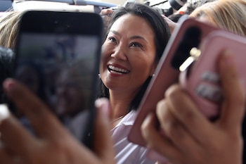 Fotografía de archivo de la candidata derechista a la Presidencia de Perú, Keiko Fujimori. EFE/Paolo Aguilar