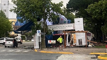 Un furioso temporal causó destrucción en Miramar