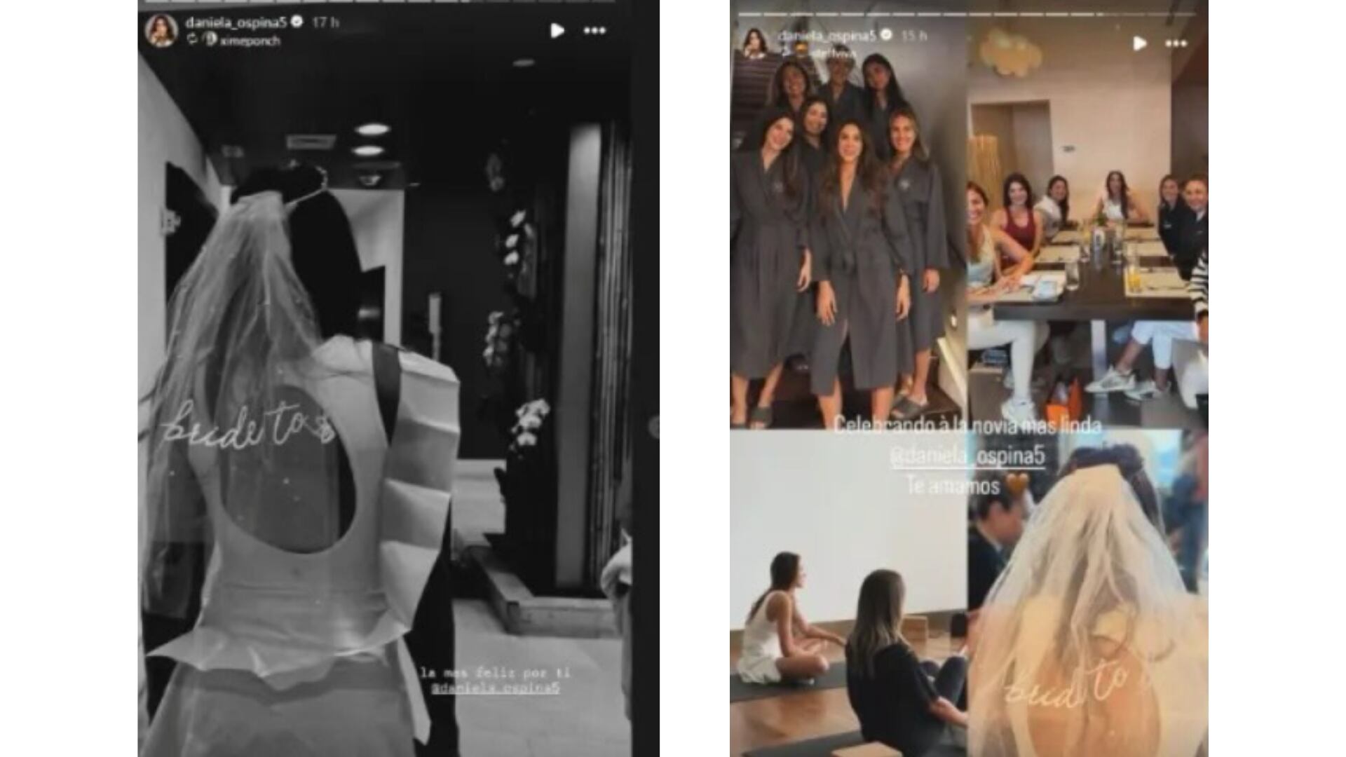 Daniela Ospina celebró una despedida de soltera íntima antes de su boda en Colombia - crédito @daniela_ospina5/ Instagram