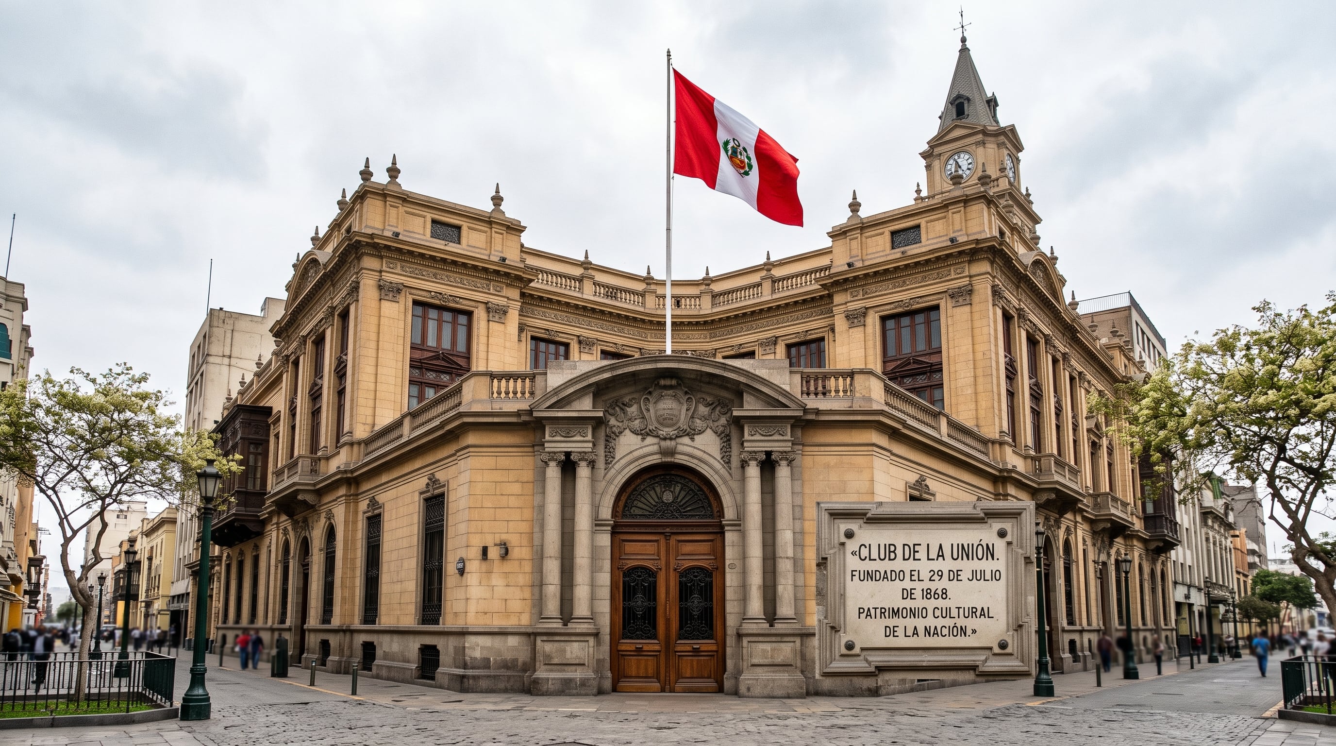 El edificio del Club de la Unión, fundado en 1868 y declarado Patrimonio Cultural de la Nación, se ubica en el centro histórico de Lima. (Imagen Ilustrativa Infobae)
