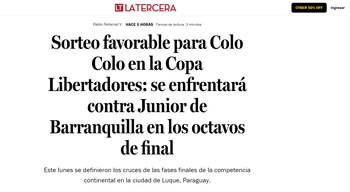La prensa chilena se refirió