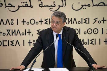 El ministro de Justicia marroquí, Abdellatif Ouahbi, durante un discurso en Rabat en 2024. (Jalal Morchidi / EFE)