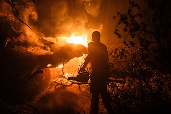 La Adrada, uno de los municipios del Valle del Tiétar (Ávila), ha sido evacuado de forma preventiva este sábado ante el avance del grave incendio de Burgohondo que, junto con el de Madrid, tienen en vilo a la población aledaña y que han quemado ya más de 45.000 hectáreas.