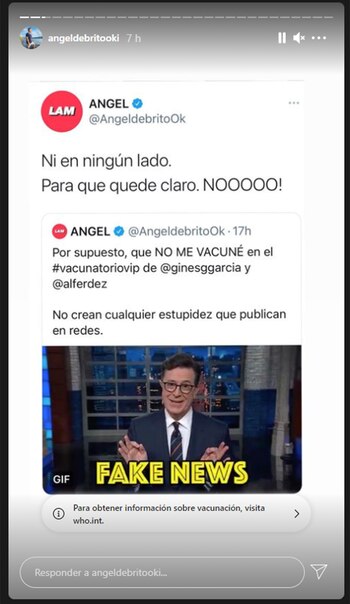 Ángel De Brito desmintió haber