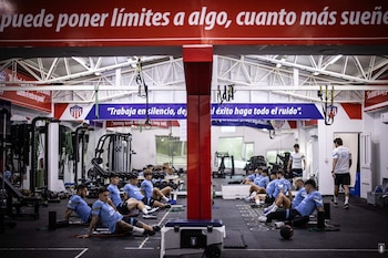 La selección de Uruguay entrenó