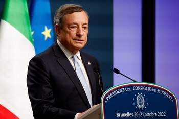 Italy's Prime Minister Mario Draghi