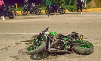Así quedó la motocicleta con