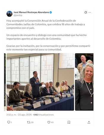 José Manuel Restrepo con la comunidad judía en Colombia