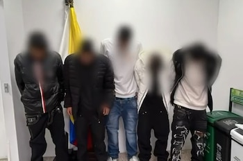 Cinco menores de edad capturados por robo a conductor en Bogotá - crédito Policía Metropolitana de Bogotá