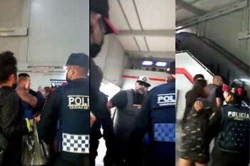 pelea metro linea 2