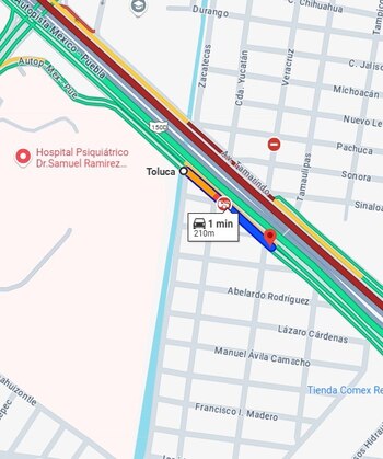 Reporte vial por choque de