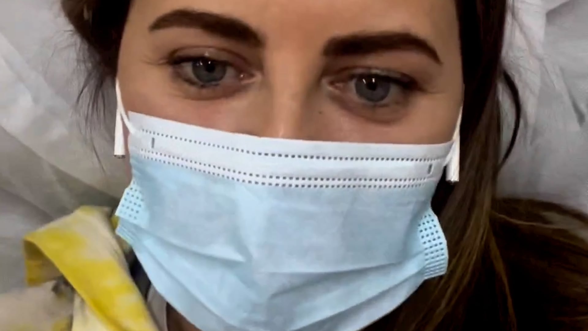 Silvina Luna en durante su tratamiento de diálisis