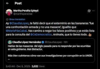 Martha Peralta comparó a Claudia