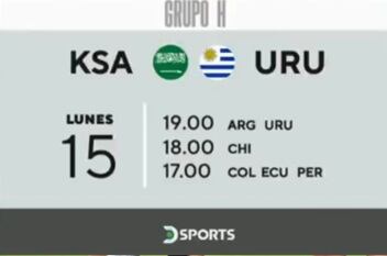 Canal TV y horarios del Uruguay vs Arabia Saudita por Mundial 2026. - captura: DSports