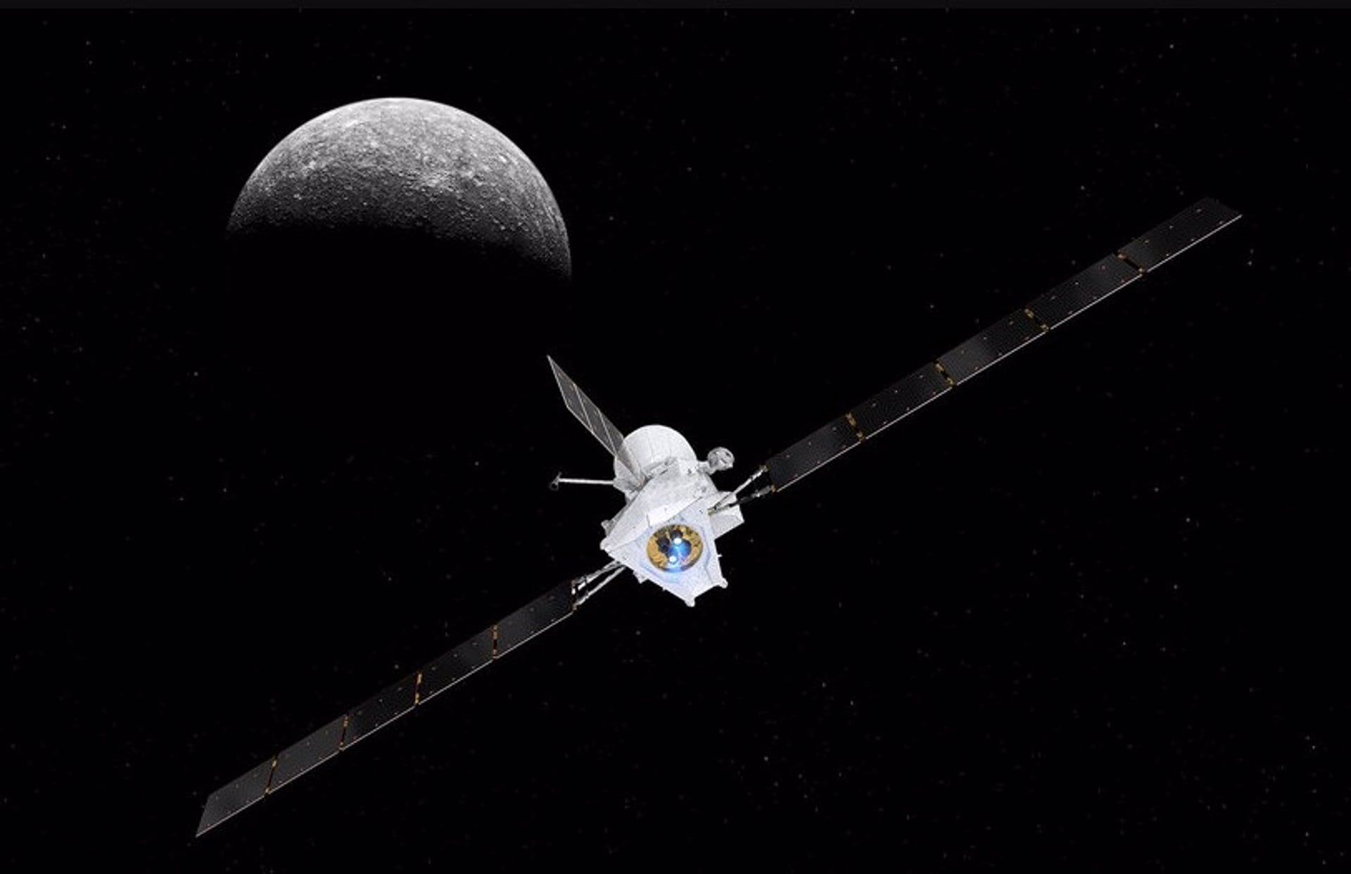 BepiColombo buscará pistas sobre la pérdida de su corteza y su posible vínculo con el origen lunar (ESA)