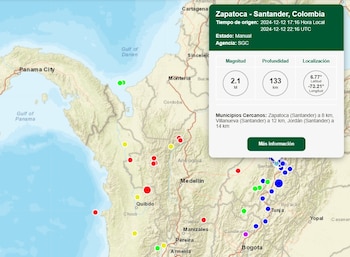 Temblor en Colombia