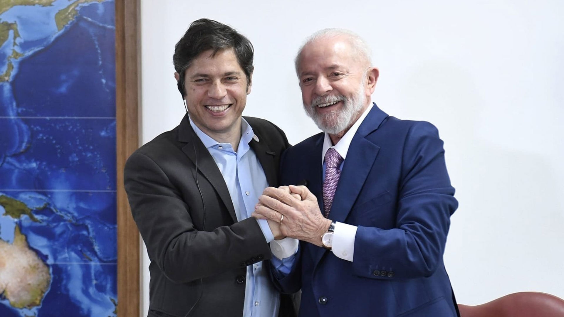 Axel Kicillof y el presidente de Brasil, Lula Da Silva