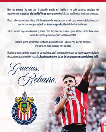 El futbolista reflexiona sobre los desafíos superados y agradece por los buenos tiempos vividos en su carrera con el Rebaño Sagrado