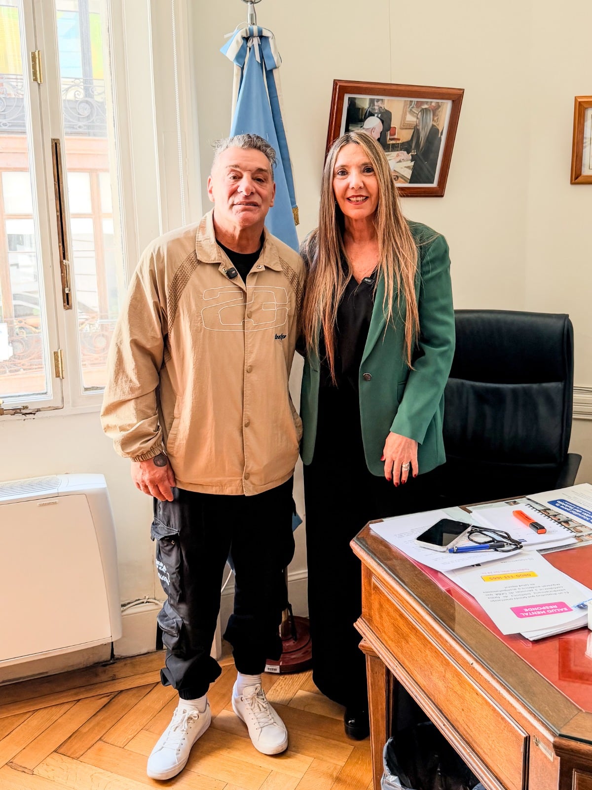El Turco García y Claudia Negri, impulsora del proyecto