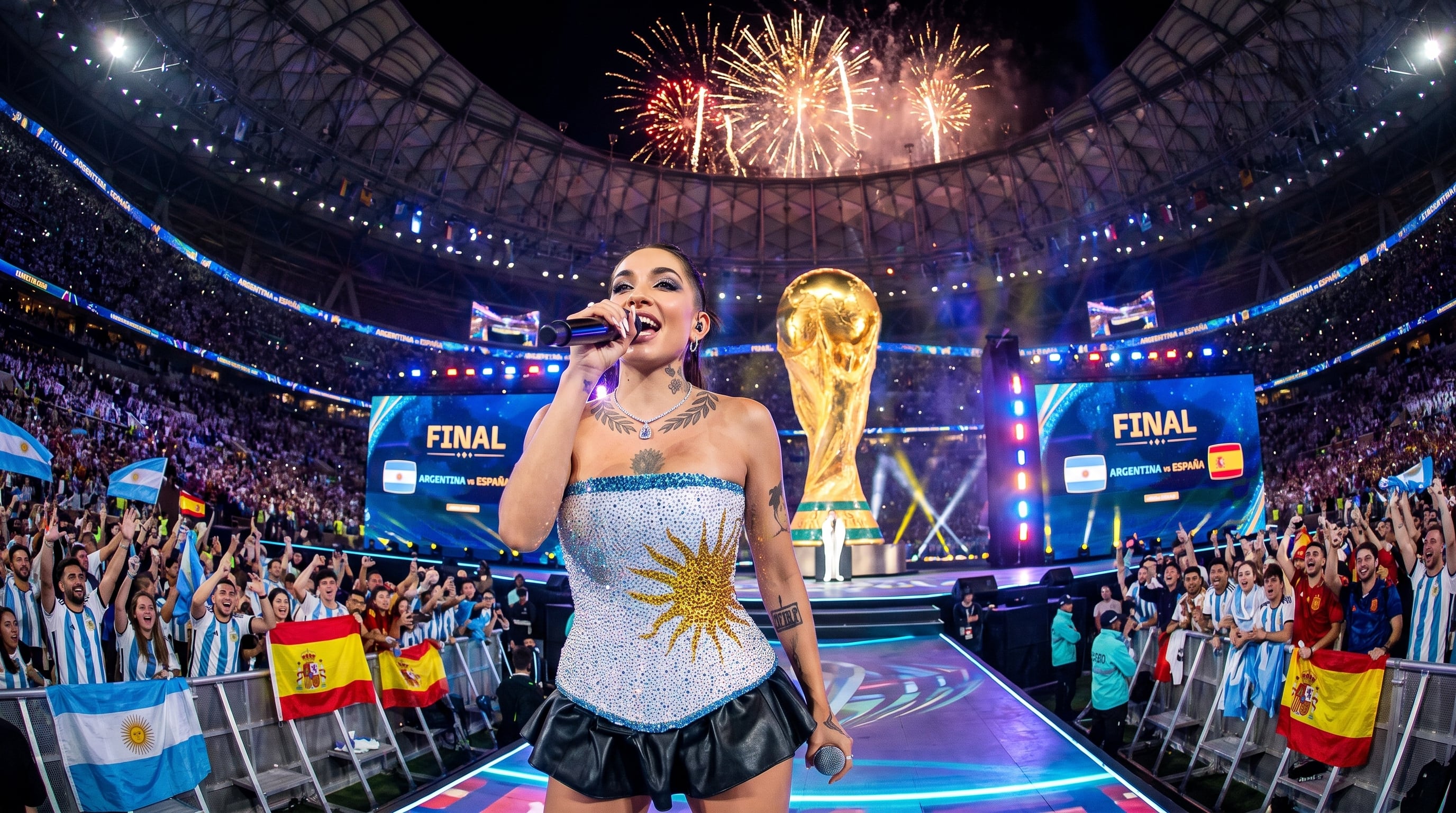 La primera imagen de María Becerra rumbo al Mundial: camiseta argentina, pelota y un guiño a la Selección