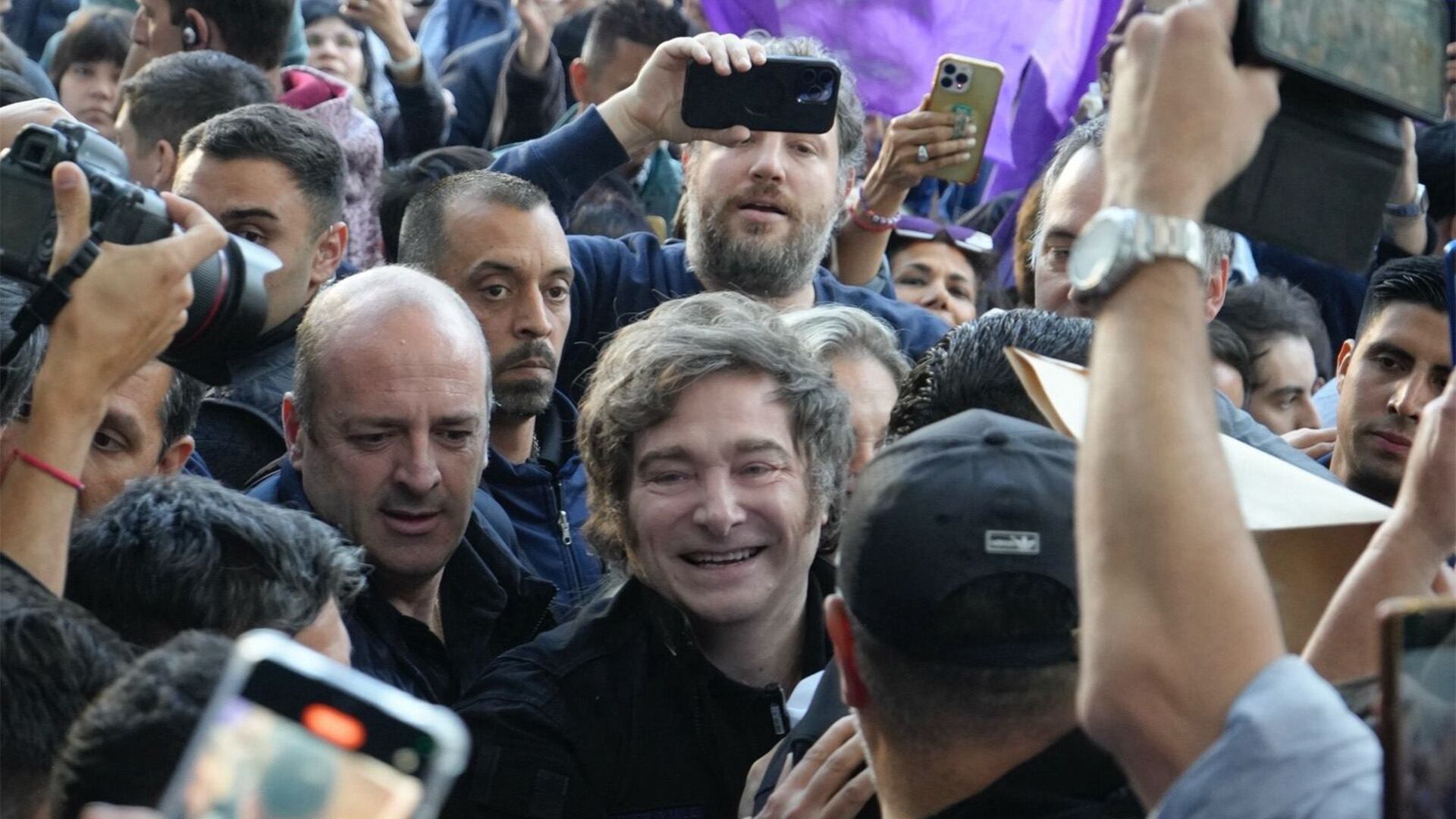 Javier Milei participó de la activdad en Belgrano