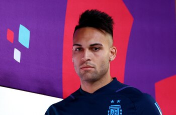 Lautaro Martínez en la conferencia