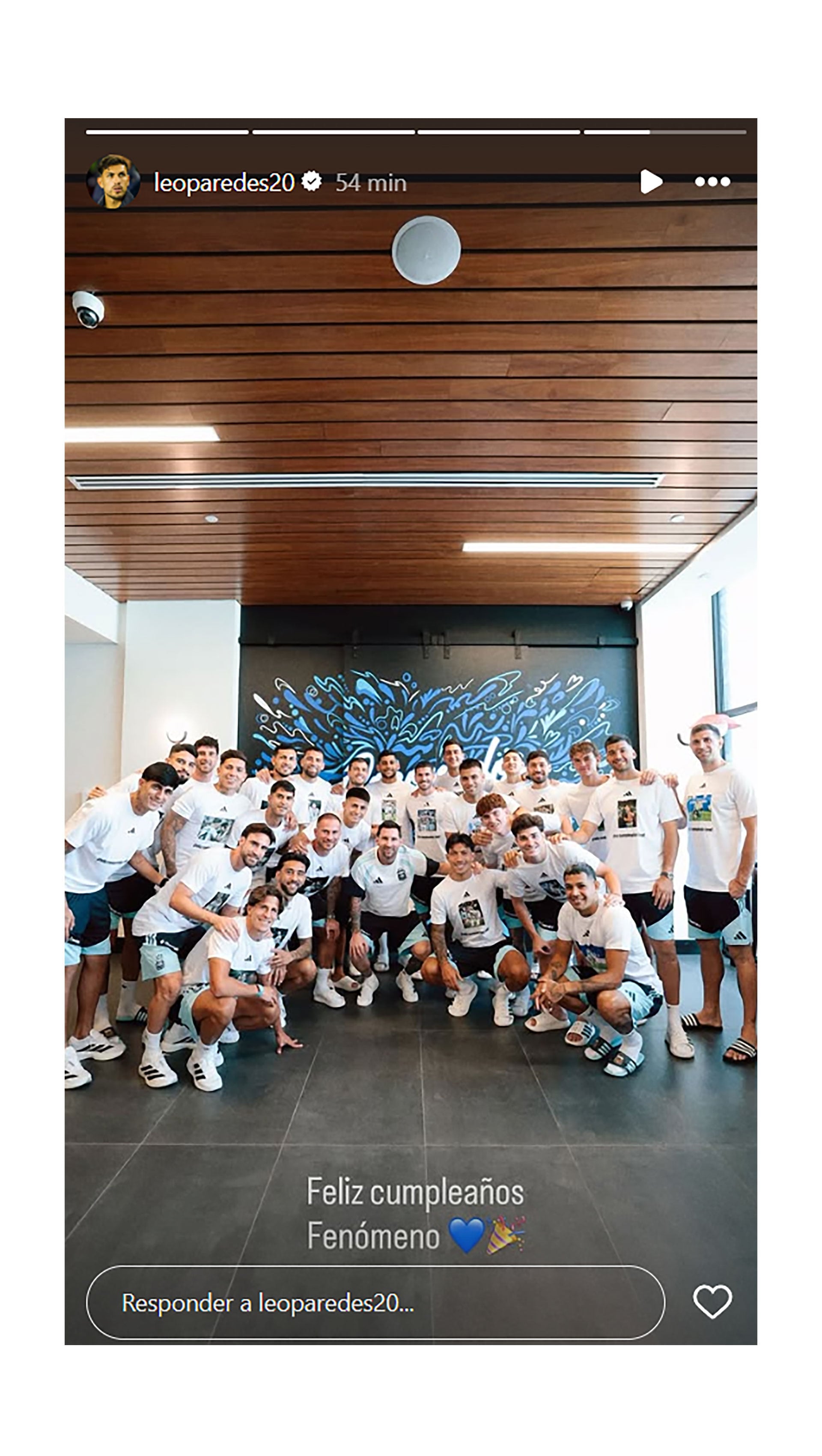 Leandro Paredes también publicó la imagen en sus redes