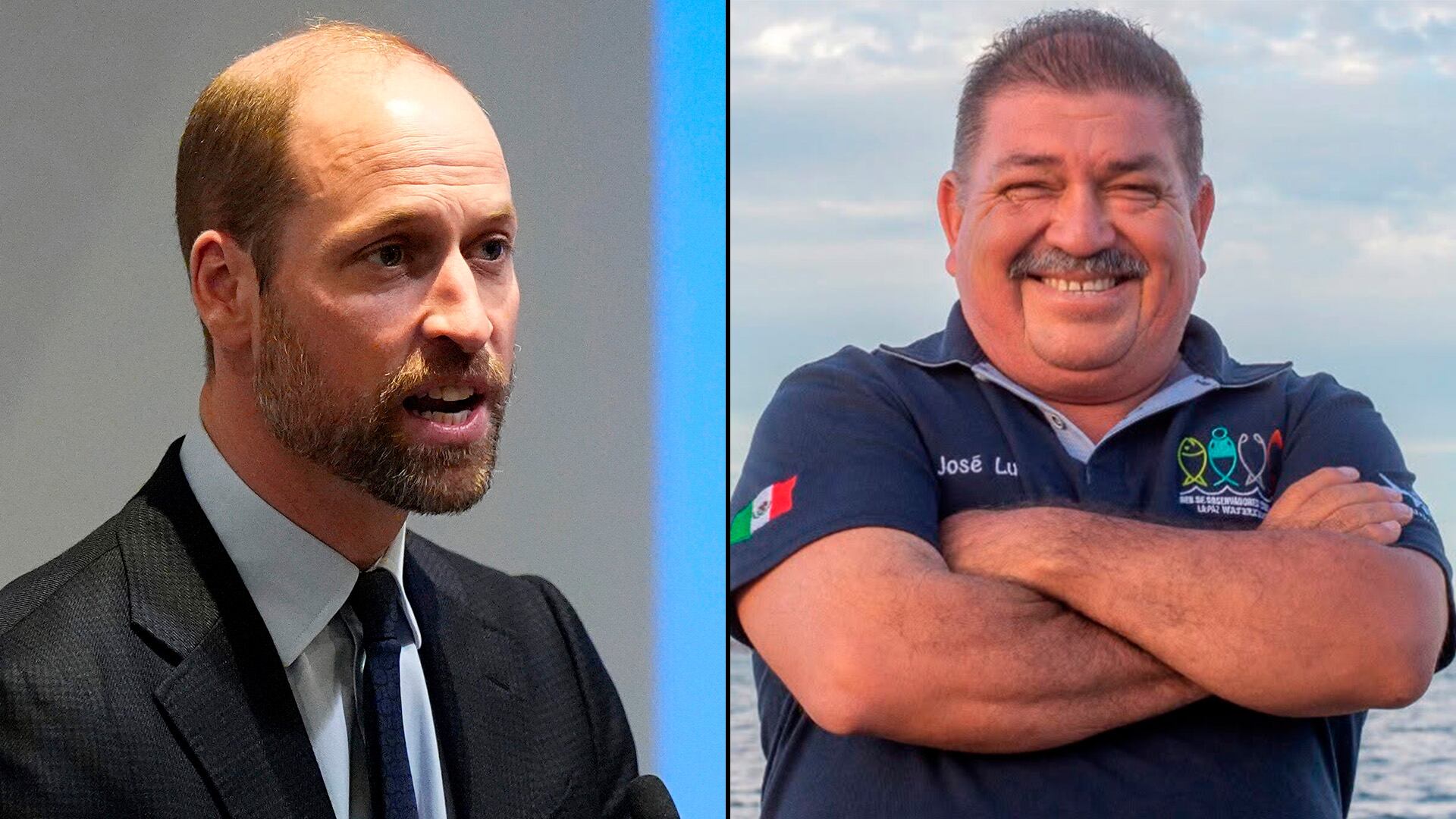 En un documental, el príncipe William destacó la labor de José Luis Ceseña, un marino mexicano que protege la biodiversidad del Mar de Cortés. (Red de Observadores Ciudadanos/AP)