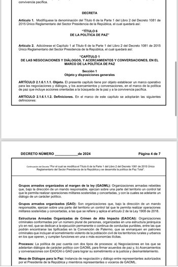 El decreto diferencia entre os