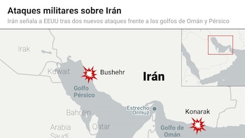 (MAPA) Irán señala a EEUU tras dos nuevos ataques frente a los golfos de Omán y Pérsico
