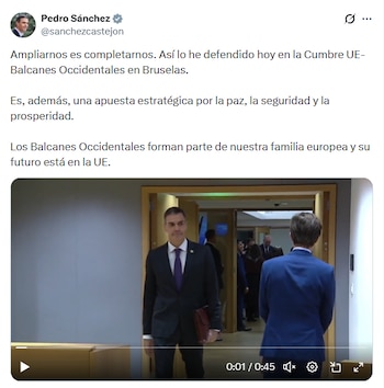 Captura del tuit de Pedro