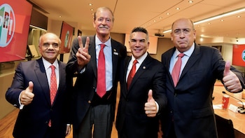 Alito Moreno, Vicente Fox y Romero Hicks se reúnen para formar bloque opositor contra la 4T