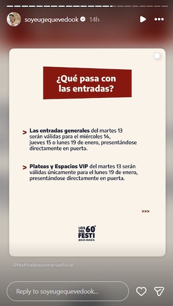 La artista Eugenia Quevedo compartió