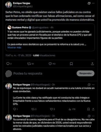 El cruce de declaraciones entre