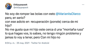 El mensaje en Twitter de