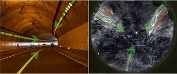 Comparación con un túnel real