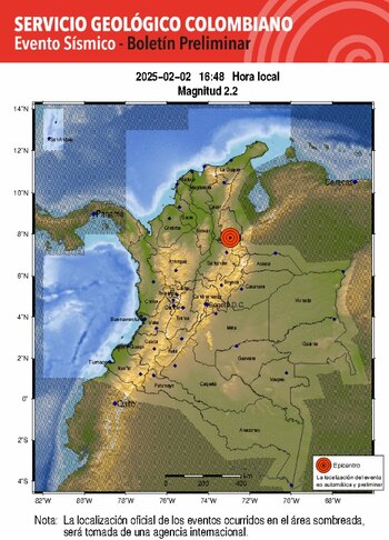 Temblor en Colombia