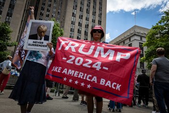 Los partidarios del candidato presidencial